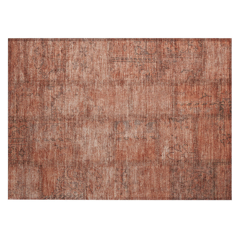 Mekya Flatweave Patchwork Indoor / Outdoor Rug, Rectangle 1'8" x 2'6"