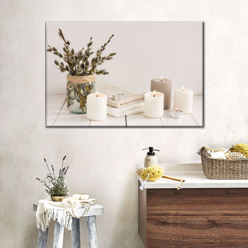 Zen Bathroom, reproduction sur toile, H 26 po x l 39 po x P 1,25 po