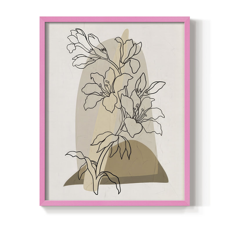 «Modern Botanical I», H 11 po x l 9 po, Rose