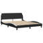 Base de lit vidaXL Viana avec DEL sans matelas noir et blanc 152x203 cm