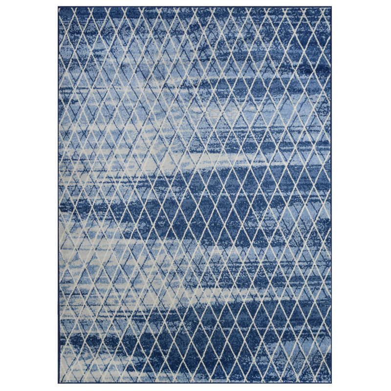 Geometric Indoor Rug, Rectangle 5' x 7'
