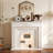 Beige Solid Wood Electric Fireplace-1267917166