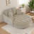 Modern Chaise Lounge Sofa With Tufted Seat And Detachable Pillows-715611452