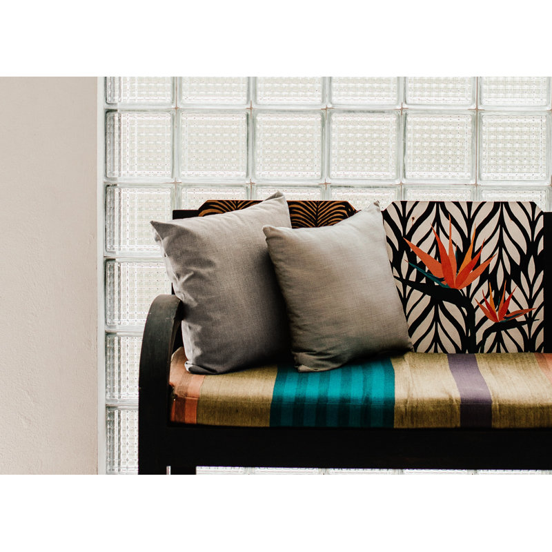 Housse et insert de coussin carré 100% coton , Polyester/ Bourre en polyester
