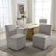 Ensemble de 2 chaises de salle à manger pivotantes 360 degrés avec rangement caché pour la vie-853853406