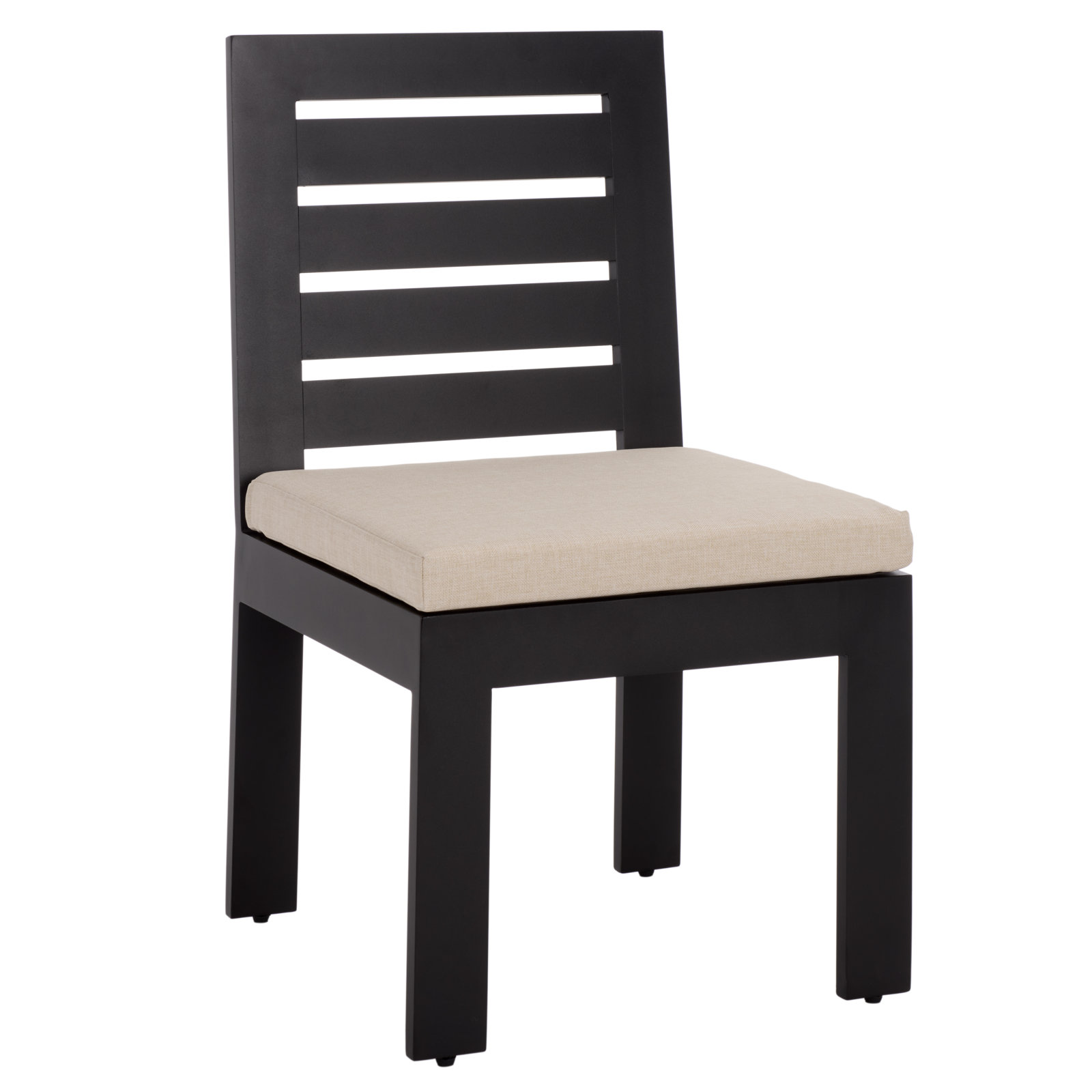 Patio Side Chair, Black