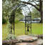 Tonnelle de jardin arquée en métal avec motif d'arbre de vie