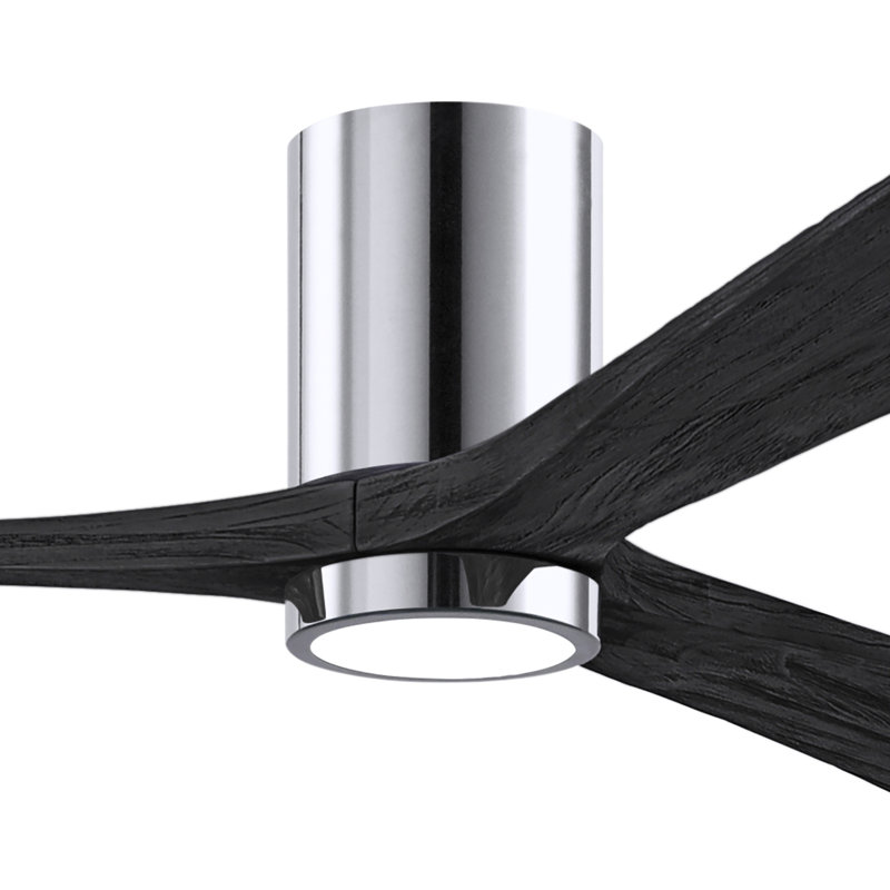 Irene LED Ceiling Fan, Polished Chrome, Matte Black, 60"