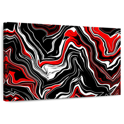 Avery abstrait rouge et blanc