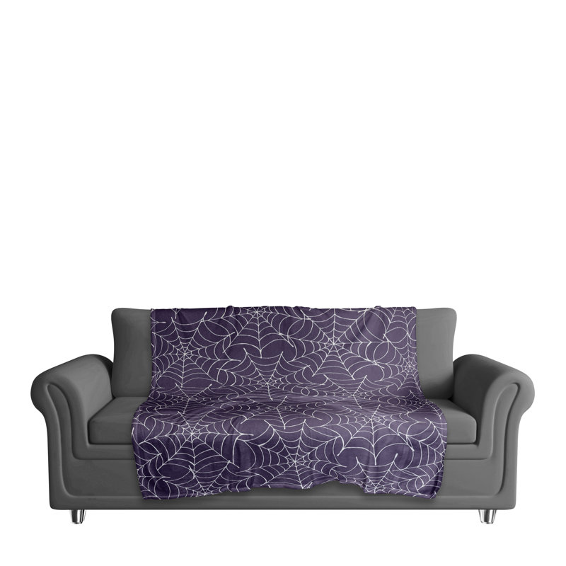 Purple Spiderweb Pattern 50x60 Coral Fleece Blanket
