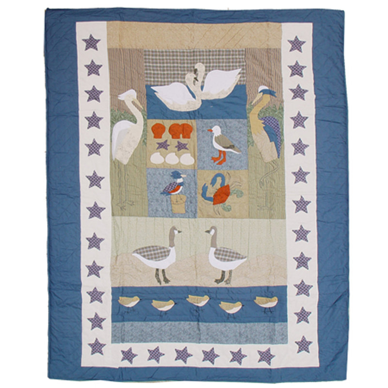 Courtepointe réversible simple Beach Critter, Double / grand