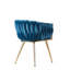 Single Velvet Upholstered Dining Chair | Arm Chair | Metal Legs-70052658-123096727