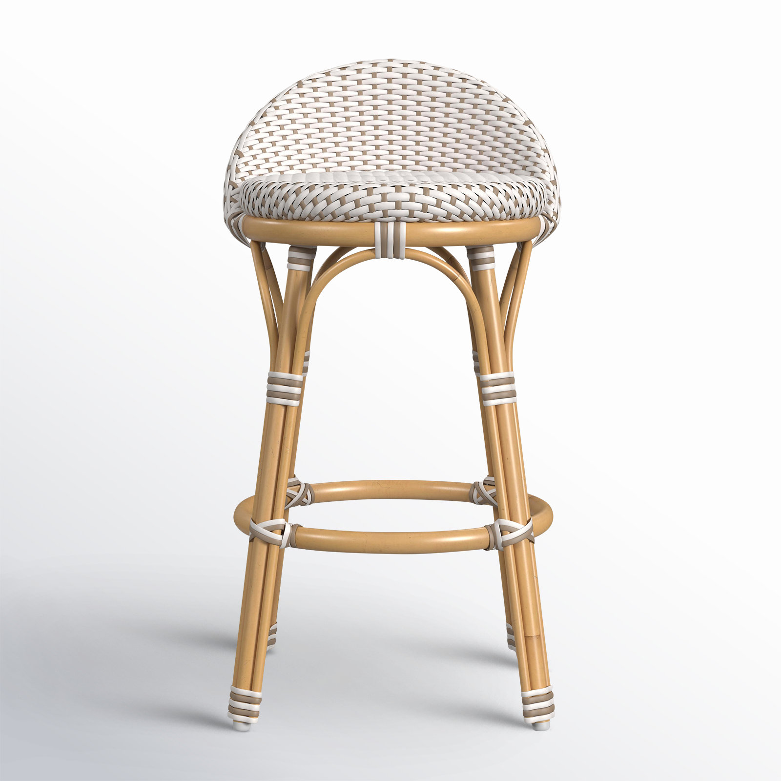 Low back rattan counter stool discount
