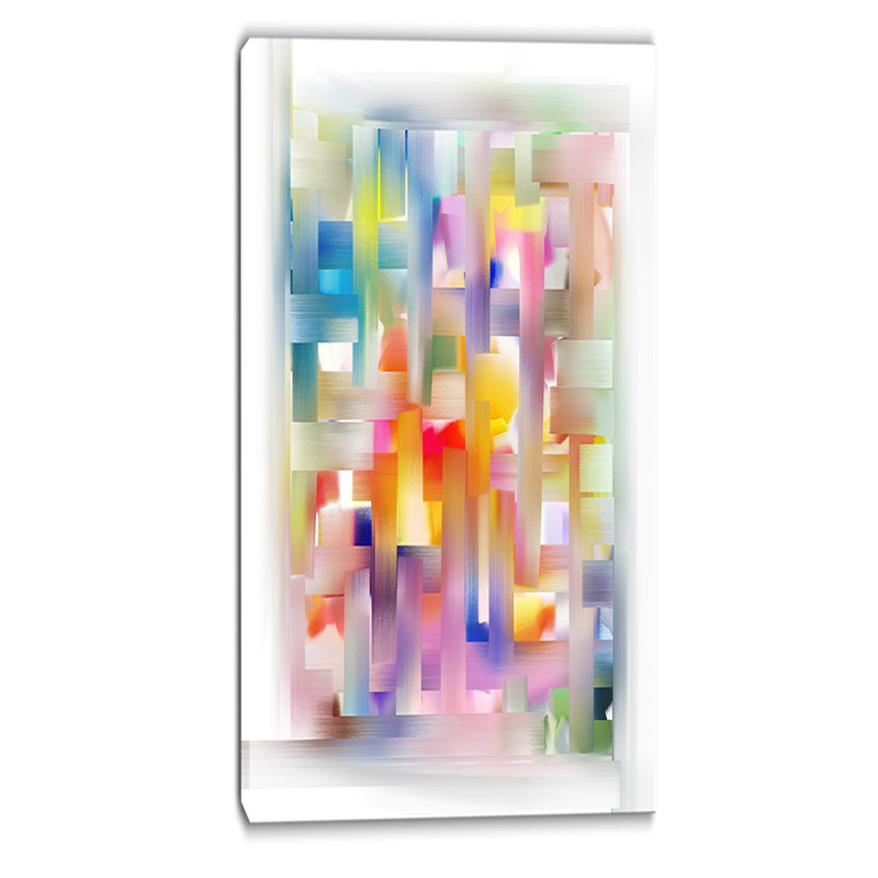 « transparent », impression abstraite sur toile tendue, H 40 po x l 20 po