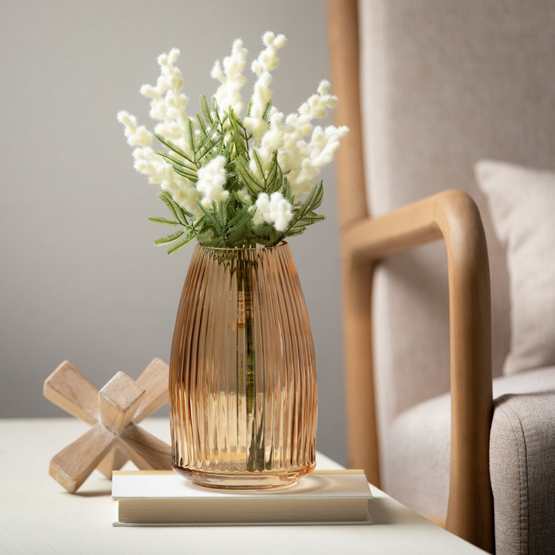 Ruebin 8'' Glass Table Vase, Amber
