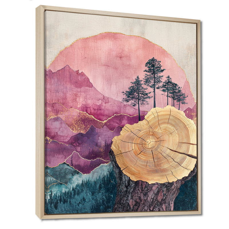 Benally - paysages, art mural sur toile, H 32 po x l 24 po, Reproduction encadrée sans passe-partout, Crème, crème