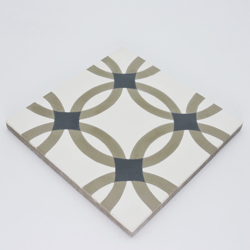 Safi 8" x 8" Cement/Marble Patterned Wall & Floor Tile