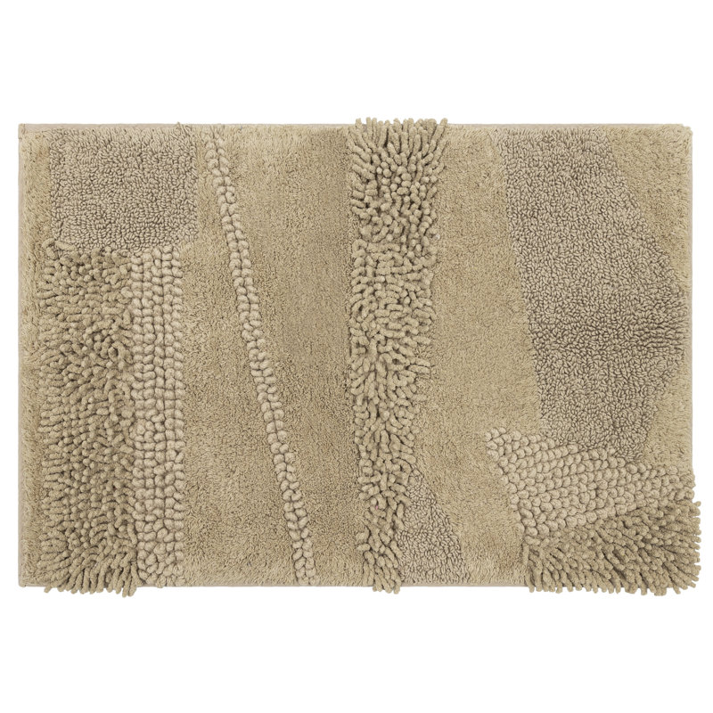 Tapis de bain lavable à la machine antidérapant Laverne, L 24 po x L 60 po, Taupe