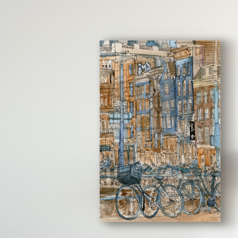« city scene i », reproduction sur toile tendue, H 19 po x l 12 po x P 2 po