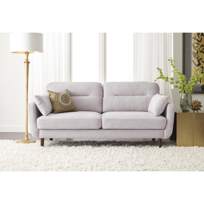 Serta Sierra 61" Flared Arm Loveseat, Ivory, 35" H x 61" W x 32" D
