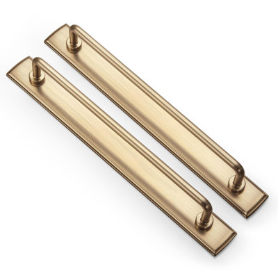 Goo-Ki  7 9/16" Zinc Alloy Distressed Backplate(style G011) Bar Pull Multipack,Champagne Bronze