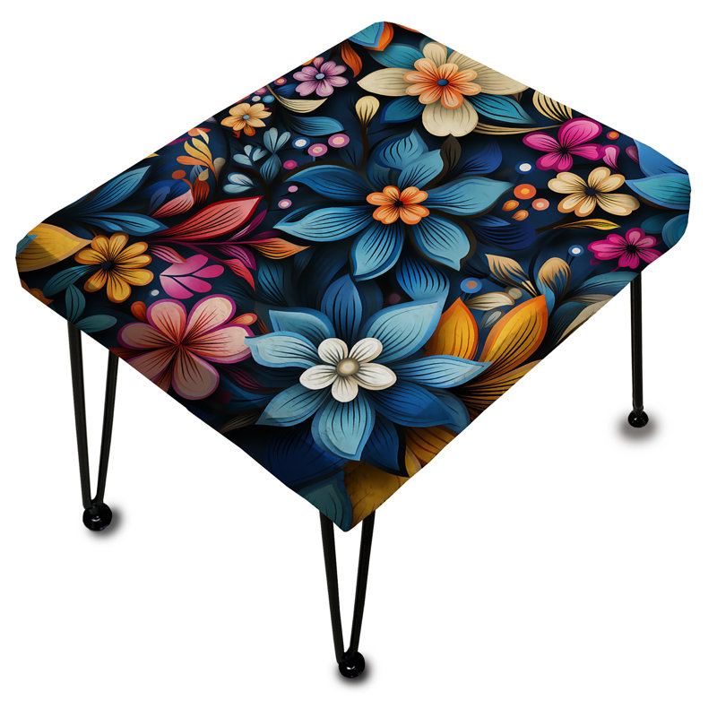 Moroccan Delight Floral Intrigue - Floral Rectangle Ottoman