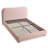 Modern Upholstered Platform Bed with Curved Headboard and Rounded Footboard-710002144-710002078