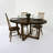 Walnut Oval Solid Wood Dining Table