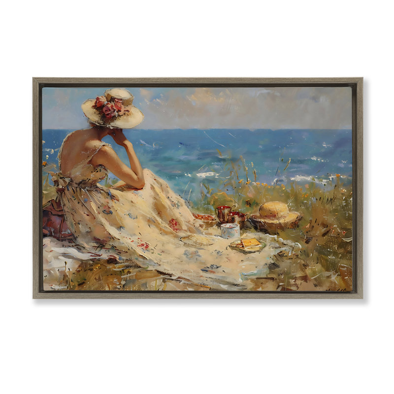 Taking In The View Floating Frame, design by LSR Creative Studio, 17" H x 25" W, Montalcino Elm Floater Frame