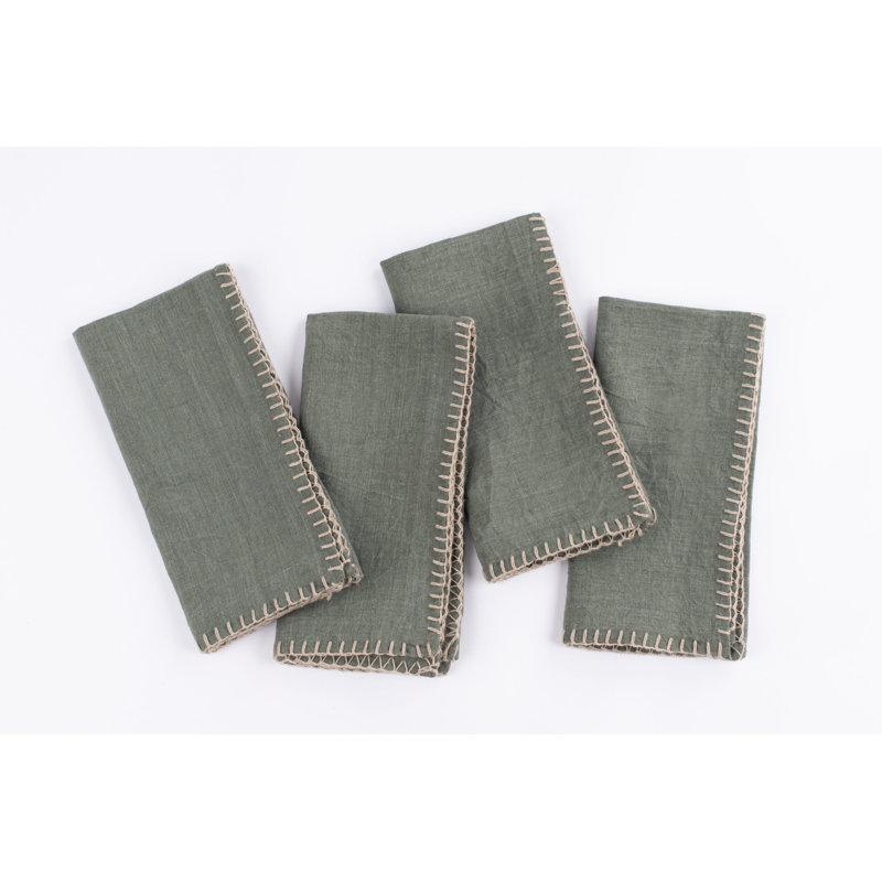 Handmade Dining Linen Set, Green