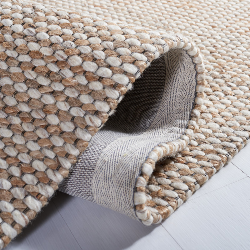 Aufmann Handmade Tufted Area Rug in Natural/Beige, Rectangle 4' x 6'