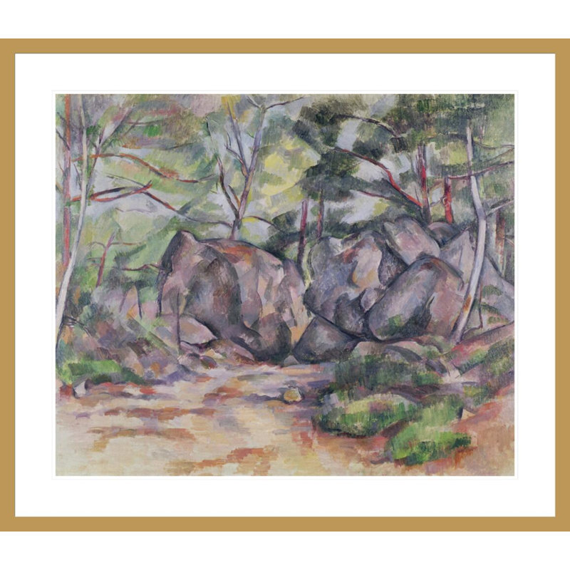 La coupe de chemin de fer par Paul Cézanne - Reproduction giclée encadrée, H 33,5 po x l 38,73 po