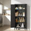[Métal réglable] Armoire de rangement en métal à 2 portes avec tablettes réglables et armoire en acier pour la cuisine, le salon, la salle à manger et le bureau-1211990657