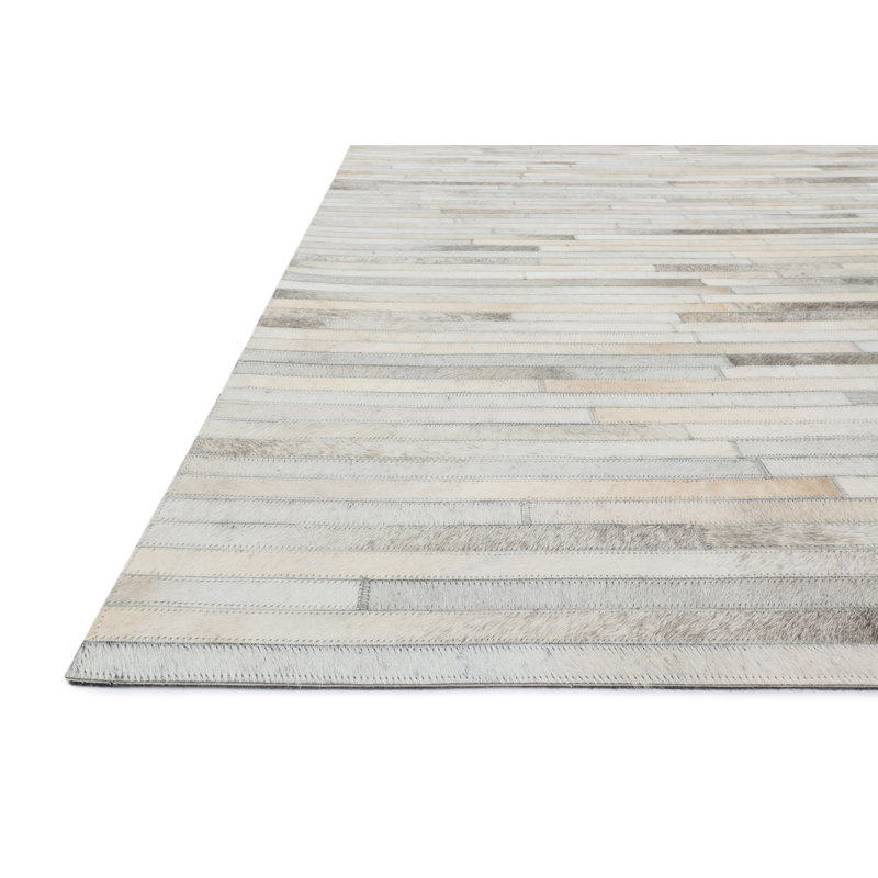 Murtaz Cowhide Geometric Indoor Rug, Rectangle 5' x 7'6"