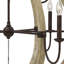 Lustre à deux lumières de style chandelier à deux niveaux Middlefield