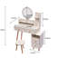 Meuble-lavabo élégant avec miroir et tabouret à DEL, rangement spacieux L 31,5 po x l 43,2 po x l 15,8 po x H 48,1 po