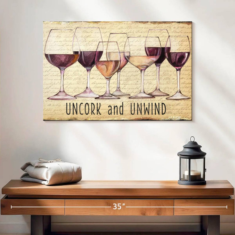 Tergel Wine Line I, 16" H x 24" W