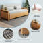 Canapé-lit convertible de 59 po avec rangement, canapé-lit modulaire à coussin souple gris avec méridienne réversible, canapé en bois massif de couleur bûche 3-en-1 pour salon, appartement, chambre à coucher, bureau