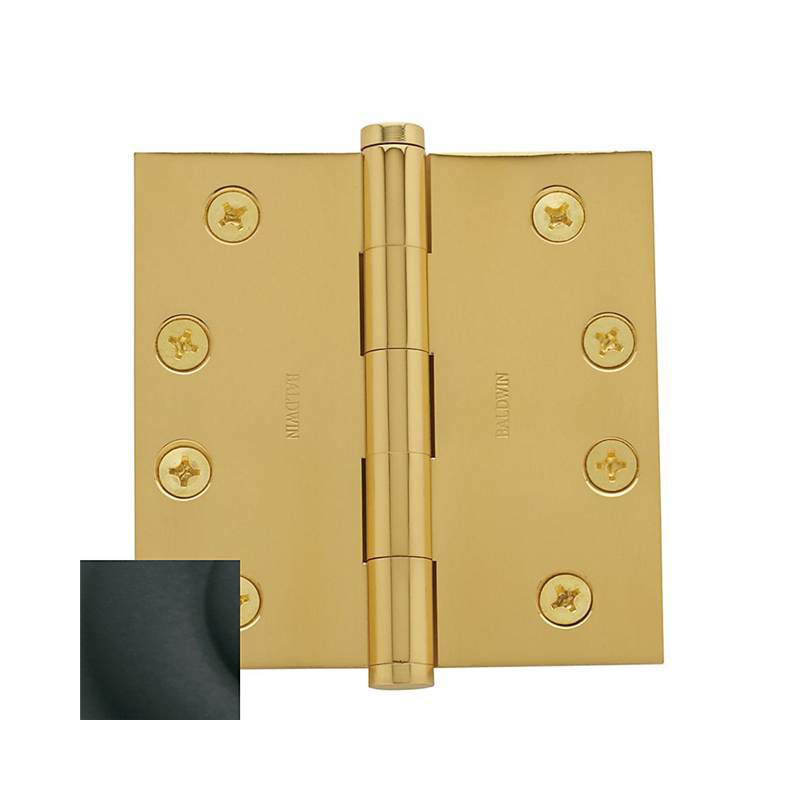 4" H x 4" W Butt Bearing Single Door Hinge, Satin Black