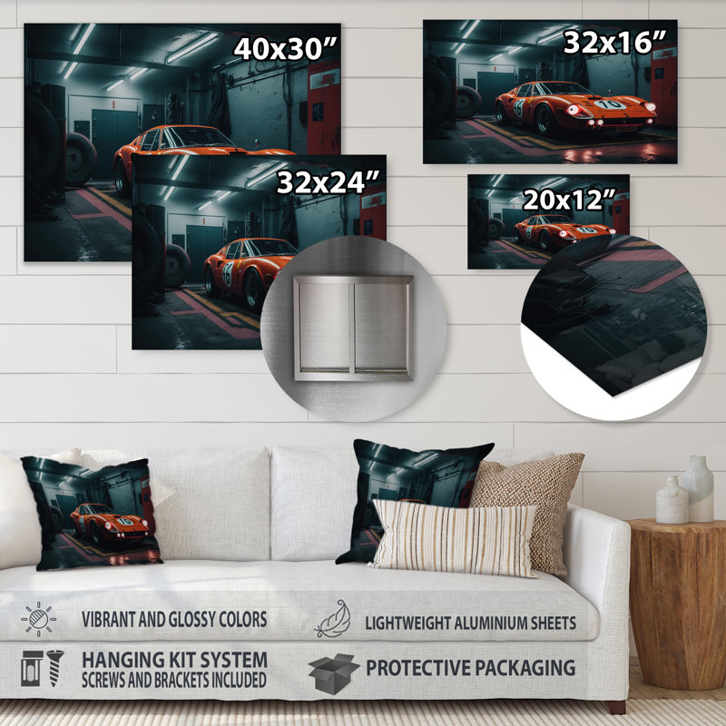 Décoration murale voiture exotique, H 30 po x l 40 po x P 1 po