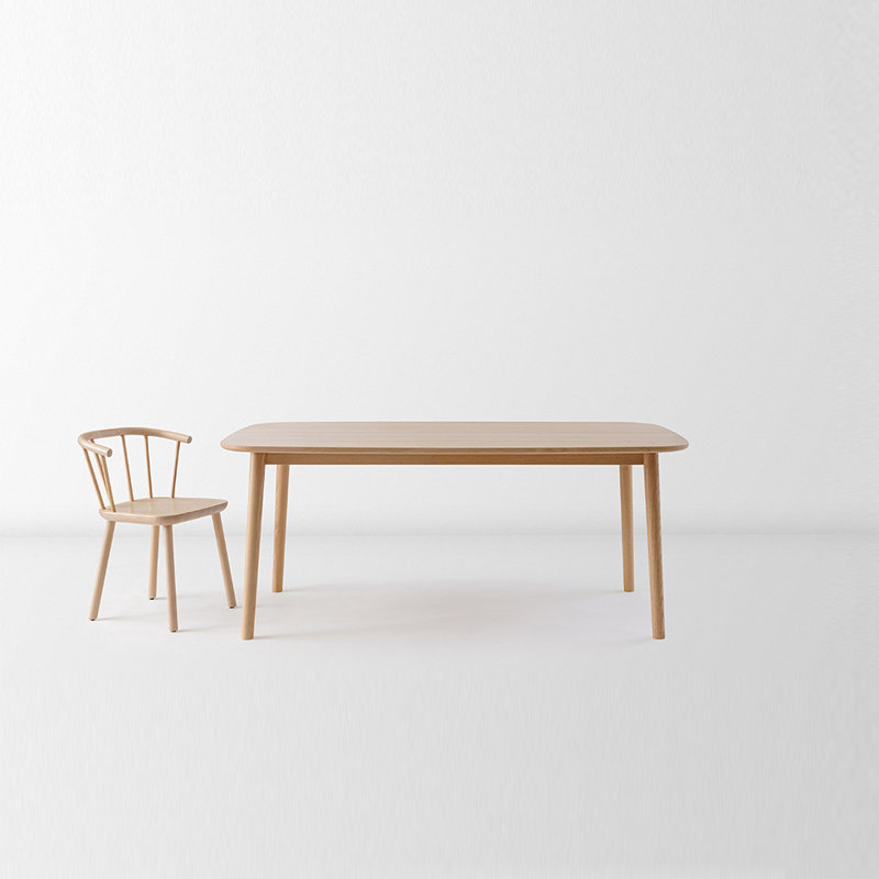 Studio Oak Dining Table, 29" H x 72" L x 40" D, Oak Nature