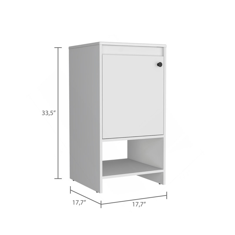 Armoire de meuble-lavabo autoportante à 1 tablette Westbury - blanc, Blanc