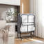 Lit pliant avec matelas pour adultes, lit pliable en métal de 75 x 31 pouces pour les invités avec matelas en mousse à mémoire de forme sur roulettes, permettant d'économiser de l'espace