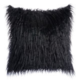 Faux Fur Pattern Reversible Throw Pillow