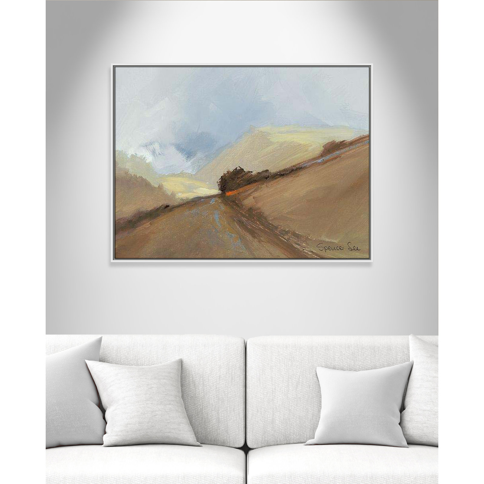 Heaven And Earth II by Spencer Lee, 31.5'' H x 41.5'' W x 2'' D, White Framed