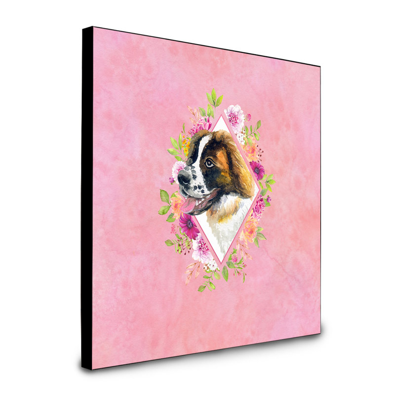 Panneau mural Dollman Flowers, Rose, Saint-Bernard 2