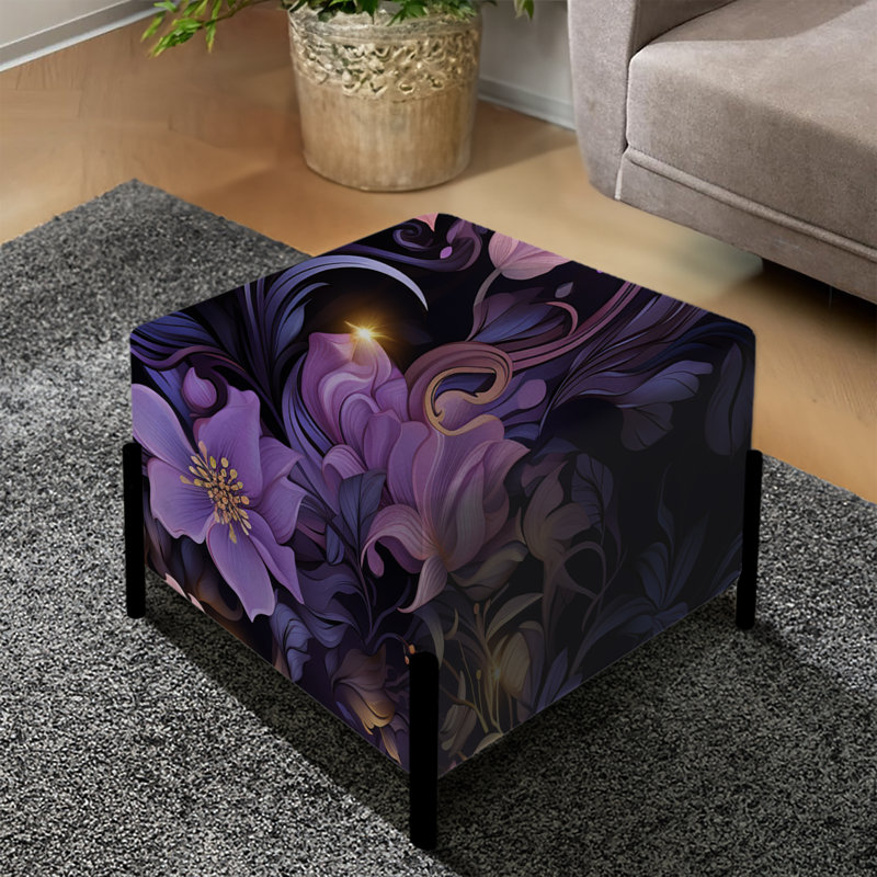 Mystic Twilight Moody Patterns - Repose-pieds carré floral
