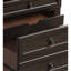 Transitional Design Nightstand Two Dovetail Drawers Bun Feet Wooden Furniture