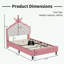 PU Leather Princess Bed with Tufted Headboard-106762666