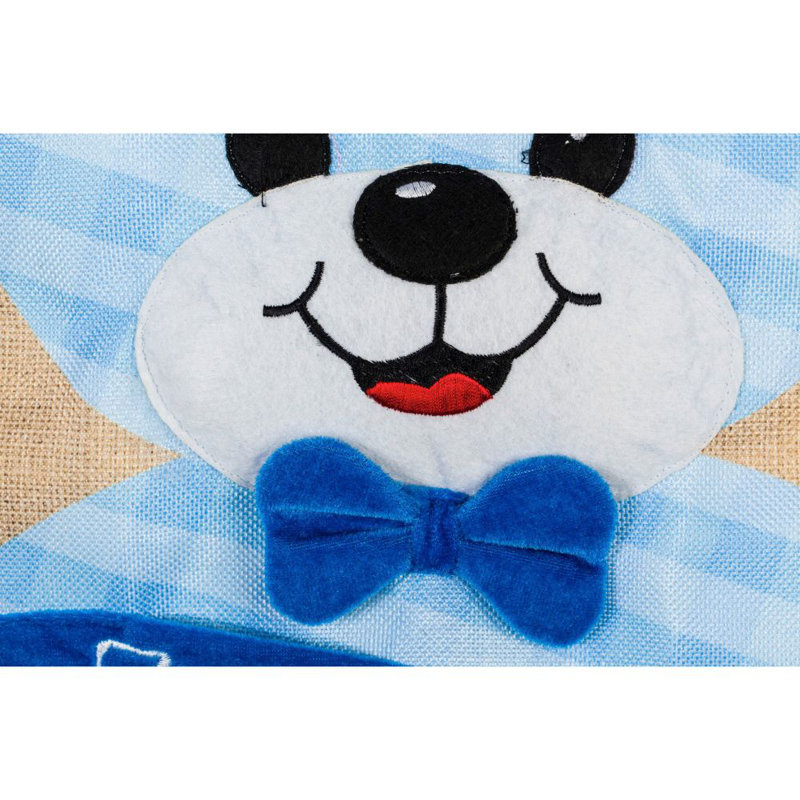 Drapeau de jardin 18 po x 13 po Everlei It's a Boy Teddy Bear